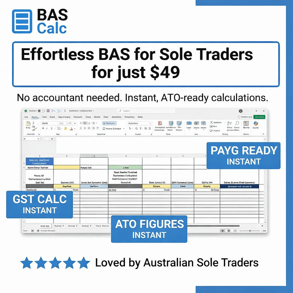 Best BAS Spreadsheet Template | BASCalc Excel Calculator